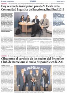 Més informació sobre l'article Cilsa posa al servei dels socis del Propeller Club de Barcelona el terra disponible a la ZAL