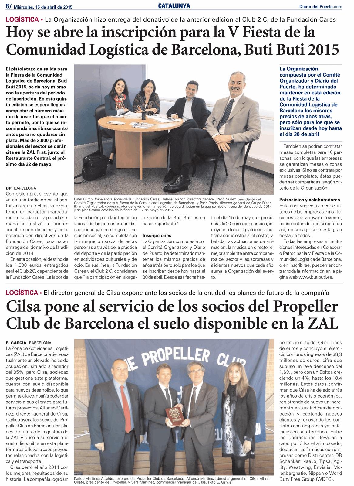 You are currently viewing Cilsa posa al servei dels socis del Propeller Club de Barcelona el terra disponible a la ZAL